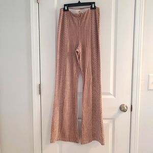NWOT Free People pull on velvet flare pants